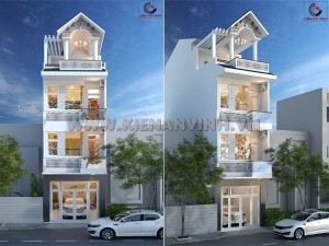 Thiết kế nhà ống 3,5 tầng đẹp hiện đại
