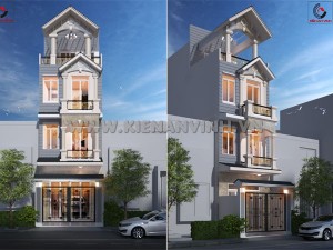 Thiết kế nhà ống bán cổ điển đẹp