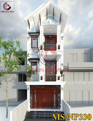 Thiết kế nhà 5x20m 3 tầng giá 1 tỷ 500 triệu - Kiến An Vinh