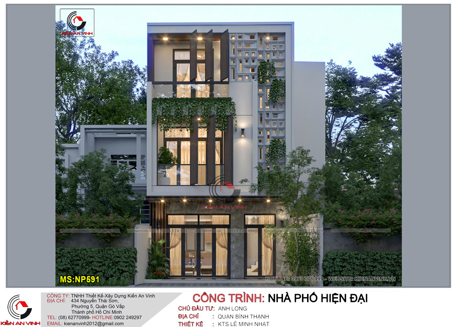 mẫu nhà 3 tầng 7x22m