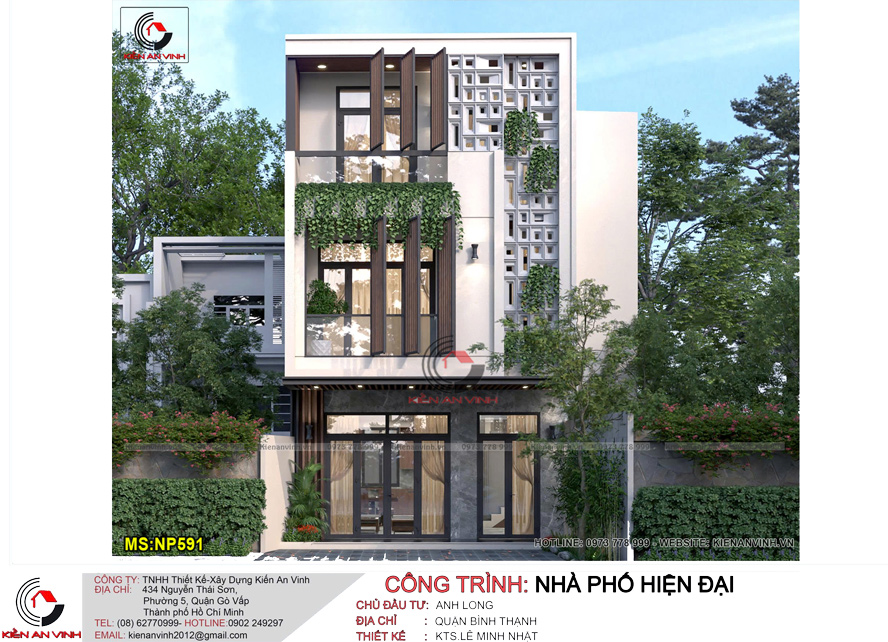 mẫu nhà 3 tầng 7x22m